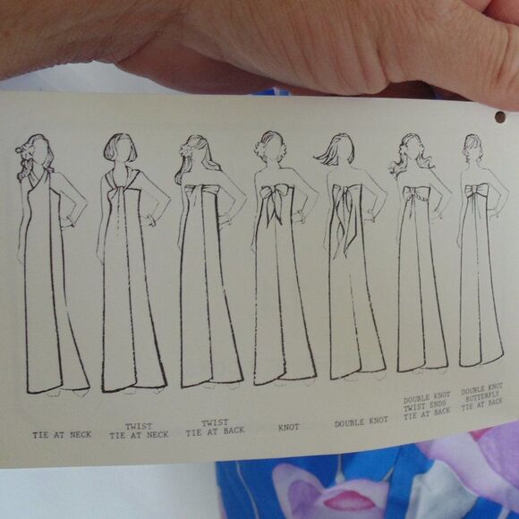 new Vintage HILO HATTIE True Wrap/Sarong/Pareo, OS, Blue Floral, Maxi Dress - Picture 12 of 16